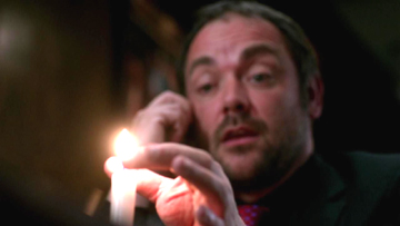 Crowley wants to hear Dean surrender before breaking the spell that's killing Jody on the bathroom floor. Crowley wants to hear Dean surrender before breaking the spell that's killing Jody on the bathroom floor.